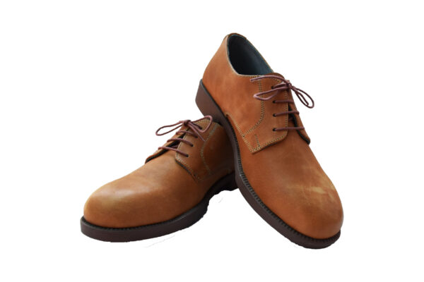 Derby Shoes Light Brown Pair